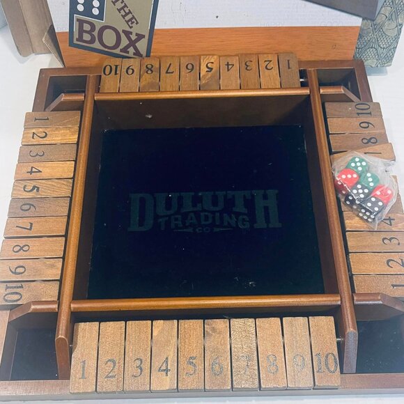 WE Games 4 Player Shut The Box (TM) Dice Game - Walnut Stained Wood - Picture 3 of 8